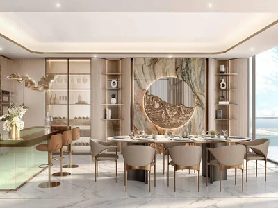 Complexe résidentiel New Safa Gate Residence with spa areas and green gardens close to Burj Khalifa, Safa Park, Dubai, UAE
