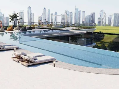 Residential complex Residence Miami 2 with swimming pools and a green area close to Dubai Marina, Jumeriah Village Triangle, Dubai, UAE