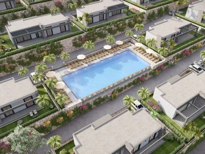 Complexe résidentiel Complex of villas with a swimming pool in the center of Bodrum, Turkey