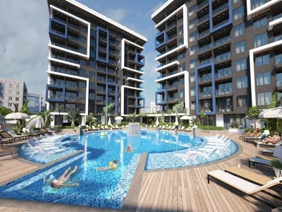 Zespół mieszkaniowy Apartment 1+1 in the center of Alanya in the complex Konak Twin Towers 3 Cleopatra.