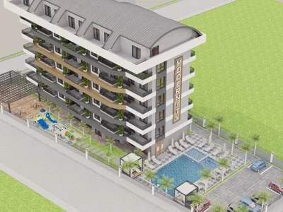 Zespół mieszkaniowy Spacious apartment close to the chain stores in the center of Avsallar, Turkey