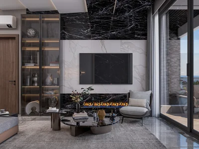Zespół mieszkaniowy New residence with a swimming pool and a panoramic view at 500 meters from the sea, in the prestigious area of Kestel, Alanya, Turkey