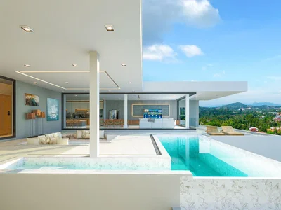 Complexe résidentiel New complex of furnished villas with swimming pools and panoramic views, close to Chaweng nightlife, Samui, Thailand