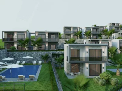 Complexe résidentiel New residential complex with swimming pools, green areas and a shopping mall, Bodrum, Turkey