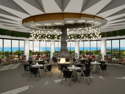 Zespół mieszkaniowy New beachfront residence with a private beach and a 5-star hotel in a picturesque area, Turkler, Alanya, Turkey