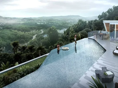 Complexe résidentiel Villas with private pools, with mountain, sea, lake and garden views, in the centre of Phuket, Thailand