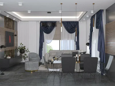 Residential complex Modern low-rise residence with swimming pools at 750 meters from the sea, Kestel, Turkey