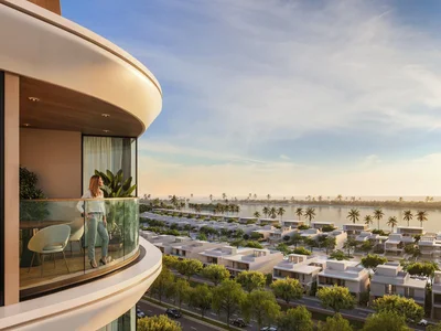 Complejo residencial New Selene Beach Residences with a lagoon, a swimming pool and parks, Al Seanneeah, Dubai, UAE