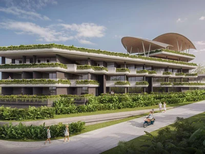 Wohnanlage New residential complex with a swimming pool, a gym and a spa in Nuanu City, Bali, Indonesia
