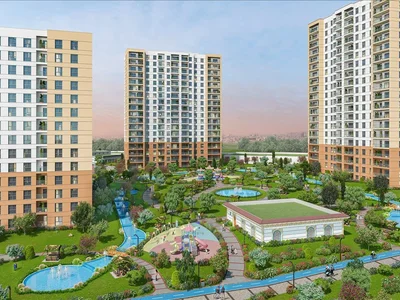 Residential complex New residence with a swimming pool, green areas and a tennis court, Istanbul, Turkey