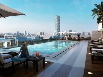 Residential complex New low-rise Galaxy Residence with a swimming pool and restaurants, JVC, Dubai, UAE