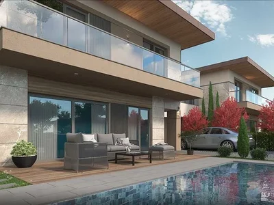 Zespół mieszkaniowy New complex of villas with swimming pools and around-the-clock security close to a highway, Istanbul, Turkey