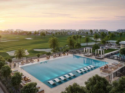 Complejo residencial New residential complex Golf Edge with a golf course and swimming pools close to the international airport, Emaar South, Dubai, UAE