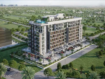 Zespół mieszkaniowy New Ghaff Land Residence with a swimming pool close to the airport, Dubai Studio City, Dubai, UAE