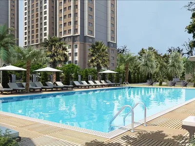 Residential complex New residence with a swimming pool and panoramic views near the coast, Istanbul, Turkey