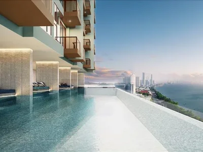 Residential complex Beachfront high-rise residence with swimming pools and gardens, Jomtien, Thailand