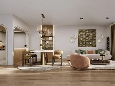 Zespół mieszkaniowy New Sensia Residence with swimming pools and co-working spaces, Port Rashid, Dubai, UAE