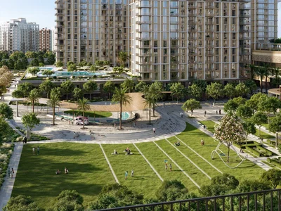 Complejo residencial New high-rise residence Valo with a swimming pool and a garden, Dubai Creek Harbour, Dubai, UAE