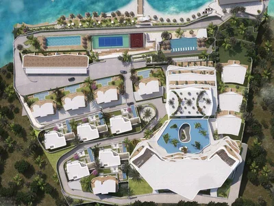 Complexe résidentiel Residence with a private beach and swimming pools on the first sea line, Bodrum, Turkey