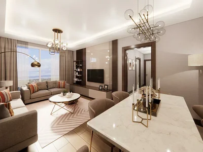 Zespół mieszkaniowy New luxury residence with a swimming pool, a green area and sports grounds in the central area of Istanbul, Turkey