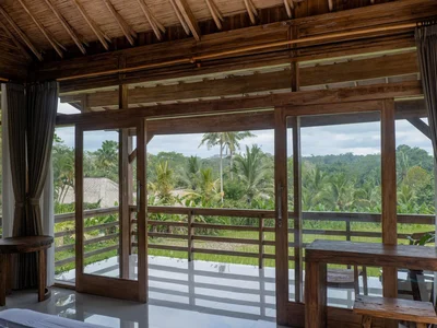 Zespół mieszkaniowy New complex of two-level villas with pools in Ubud, Indonesia