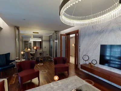 Zespół mieszkaniowy Apartments with a panoramic view in a new residence with a spa area and swimming pools, close to the sea, Istanbul, Turkey