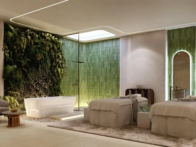 Wohnanlage Large residential complex with a hotel, swimming pools and a flagship beach club, Berawa, Bali, Indonesia