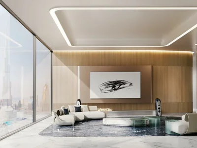 Wohnanlage High-rise residential complex Bugatti Residences with a private beach close to a yacht club, Business Bay, Dubai, UAE