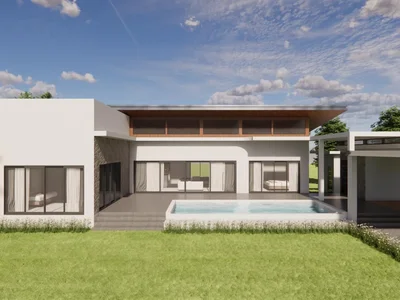 Complexe résidentiel New residential complex of villas with swimming pools near Bantai Beach, Samui, Thailand