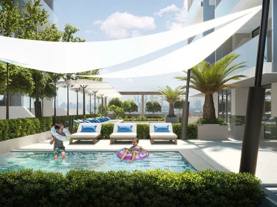 Complejo residencial New residence LUM1NAR with swimming pools close to the beach and Dubai Marina, JVT, Dubai, UAE