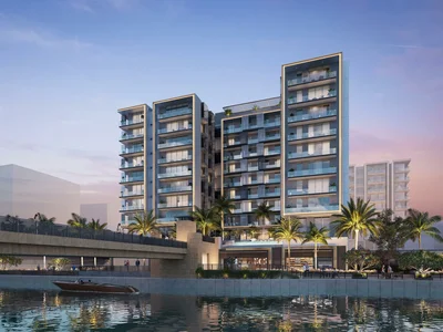 Complexe résidentiel New Art Bay Residence with swimming pools and picturesque views, Al Jaddaf, Dubai, UAE