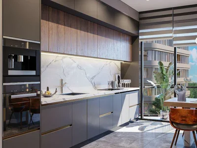 Zespół mieszkaniowy New apartments in a residence with a swimming pool and a conference room near a highway and Istanbul International Financial Center, Istanbul