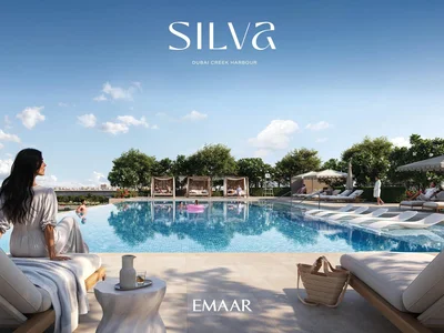 Wohnanlage Modern townhouses in the new complex Silva, Dubai Creek Harbour, UAE