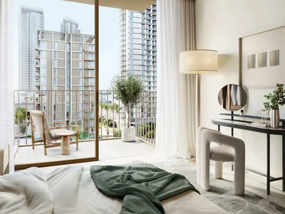 Residential complex New Oria Residence with a garden and swimming pools near the canal, Ras Al Khor, Dubai, UAE