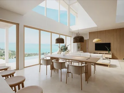 Zespół mieszkaniowy New complex of villas with swimming pools and sea views close to Bangrak Beach, Samui, Thailand
