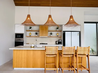 Zespół mieszkaniowy New furnished villa with a swimming pool, 350 meters from the beach, Samui, Thailand