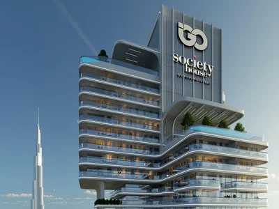 Complexe résidentiel Society House complex with rooftop terrace, rooftop bar and four gardens with panoramic views of the city centre, Downtown Dubai, Dubai, UAE