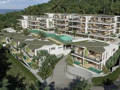 Zespół mieszkaniowy New residence with swimming pools and a co-working area at 750 meters from the beach, Samui, Thailand