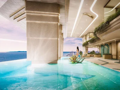 Zespół mieszkaniowy High-class residential complex on the first line from the sea in Jomtien, Pattaya, Thailand