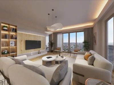 Zespół mieszkaniowy New residence with a swimming pool, a green area and a sunbathing area close to schools and a metro station, Istanbul, Turkey