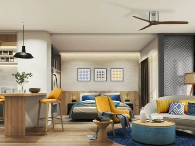 Residential complex New condominium with lagoon and lake view in prestigious resort area near Boat Avenue, Phuket, Thailand
