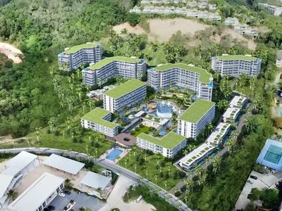 Complexe résidentiel New residence with swimming pools and lounge areas not far from Layan Beach, Phuket, Thailand