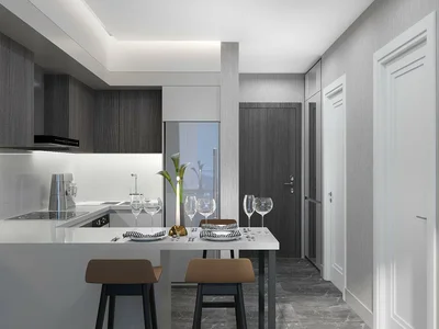 Residential complex Modern residence with swimming pools and gardens near a metro station, Istanbul, Turkey