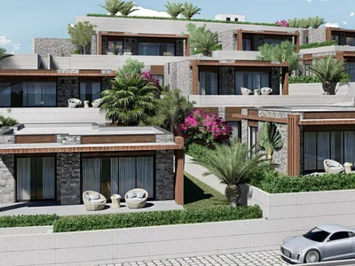 Жилой комплекс Виллы с личными садами и парковками, с панорамным видом на Бодрум и бухту Гюмбет, Турция