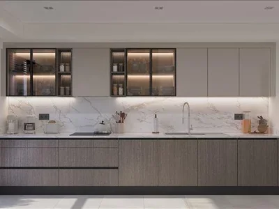 Zespół mieszkaniowy New residence with swimming pools and a fitness center close to a highway and a metro station, Istanbul, Turkey
