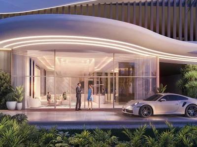 Residential complex New waterfront complex The Pier Residences with swimming pools close to Downtown Dubai, Dubai Maritime City, Dubai, UAE