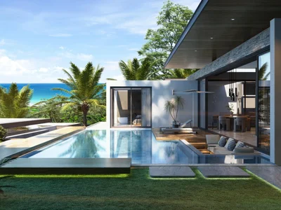 Zespół mieszkaniowy Gated complex of villas with a view of the sea, a restaurant and swimming pools, Phuket, Thailand