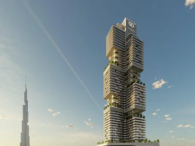 Residential complex Society House complex with rooftop terrace, rooftop bar and four gardens with panoramic views of the city centre, Downtown Dubai, Dubai, UAE
