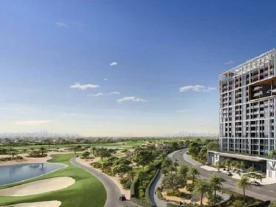 Residential complex New residence Vista with a swimming pool, green areas and cinema, Dubai Sports city, Dubai. UAE