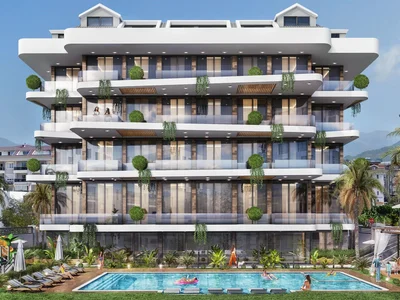 Complexe résidentiel New low-rise residence with swimming pools, lounge areas and a kids' playground in the prestigious area of Kestel, Alanya, Turkey